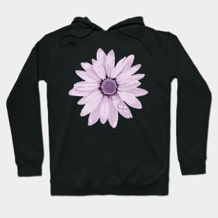 Light Purple Daisy with hidden Heart Awareness Ribbon Hoodie